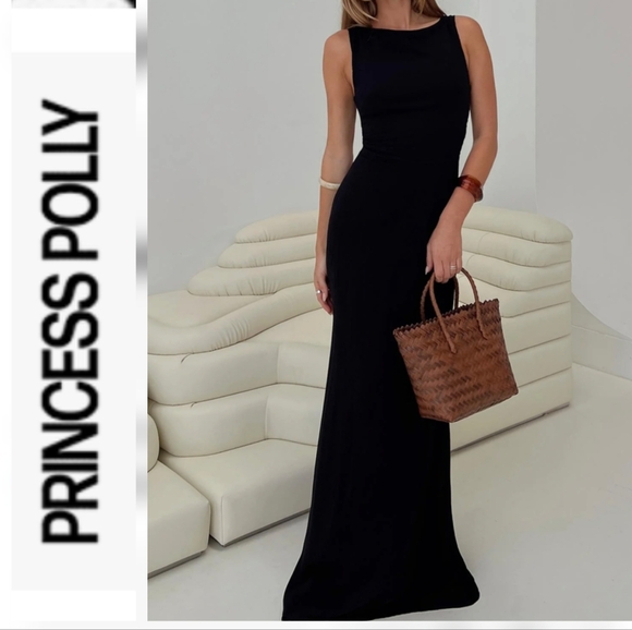 ace of hearts backless maxi dress black Bella and Bloom Boutique
